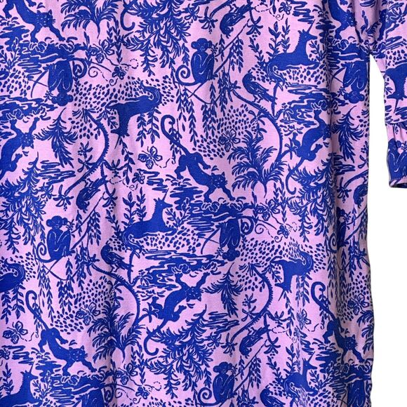 Lilly Pulitzer High Tide Dress Girls Unicorn Monkey Cat Butterfly XL 12/14 - Picture 8 of 9